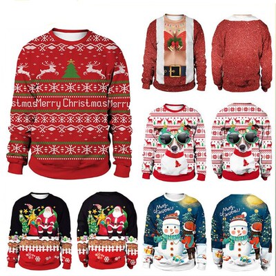 New Arrivals Funny Print Christmas Sweaters Jumpers Men
