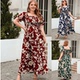 size dress Women Big casual vacation Bohemian elegant