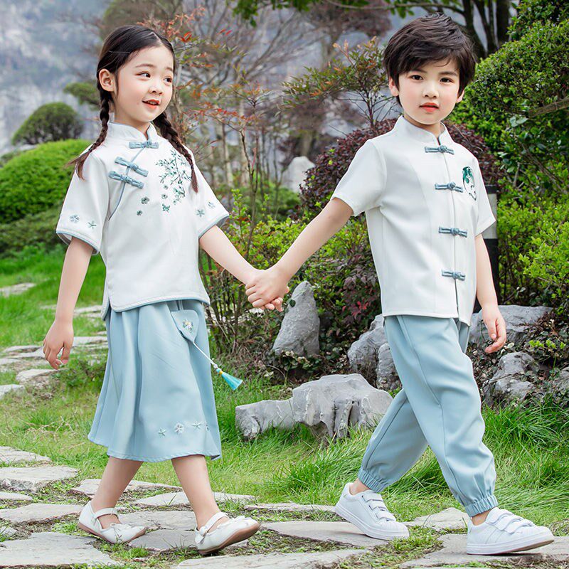 儿童民国风学生装五四青年装幼儿园大合唱朗诵运动会毕业照演出服
