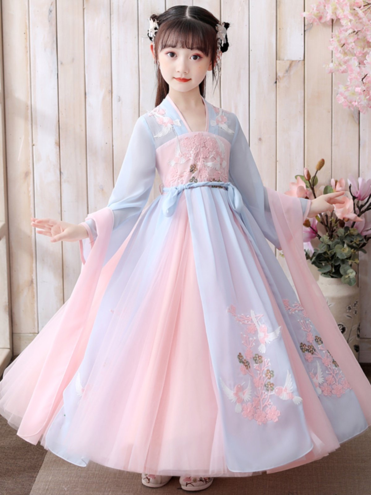 古风连衣裙夏儿童古装裙子女童仙