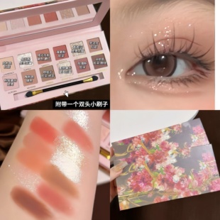 法国大牌DOISE新款12色粉棕眼影盘哑光珠光细闪大地色低饱和眼影2