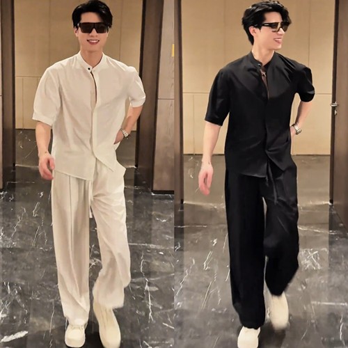 简约轻薄冰丝凉感休闲运动套装