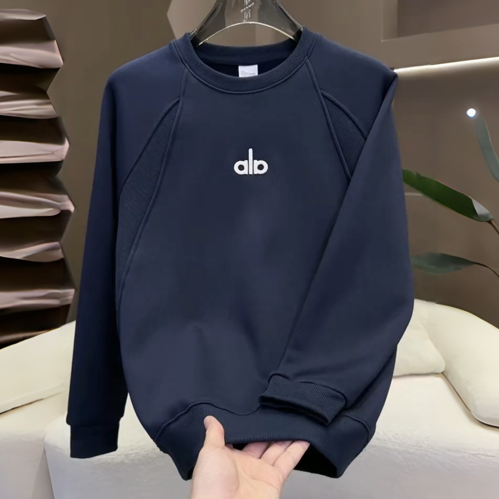 潮牌加绒加厚圆领卫衣上衣打底衫