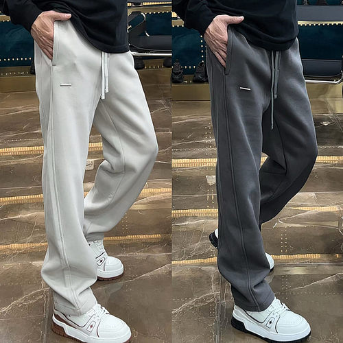 弯刀裤休闲裤定制钢标直筒裤简约