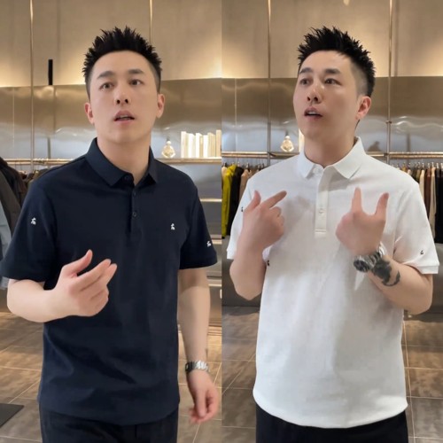 简约刺绣POLO衫短袖轻奢翻领T恤