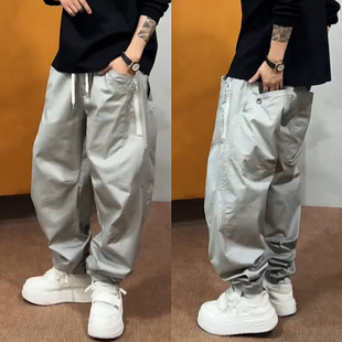 重磅潮牌弯刀休闲裤 美式 男士 工装 秋季 痞帅宽松百搭直筒阔腿裤 新款