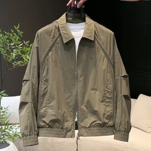 潮牌设计感翻领夹克外套防风上衣