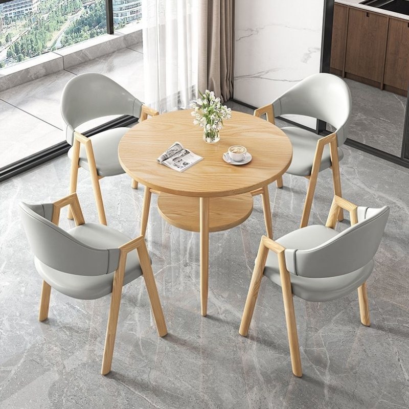 民宿咖啡店圆桌餐桌组合休闲简约阳台洽谈接待北欧奶茶小桌椅公寓,住宅家具,岩板餐桌,淘宝优惠券,粉丝福利购,淘宝优惠卷