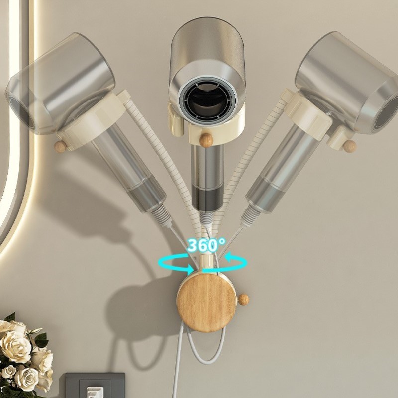 支架吸盘2025卫生间芬电吹风置物架新款徕轻奢浴室吹风机风筒收纳