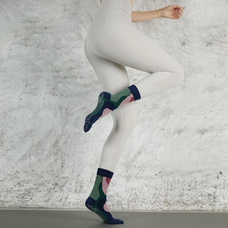 女专业普拉提中筒袜分趾袜袜防滑五指夏季瑜伽专用袜子室内运动
