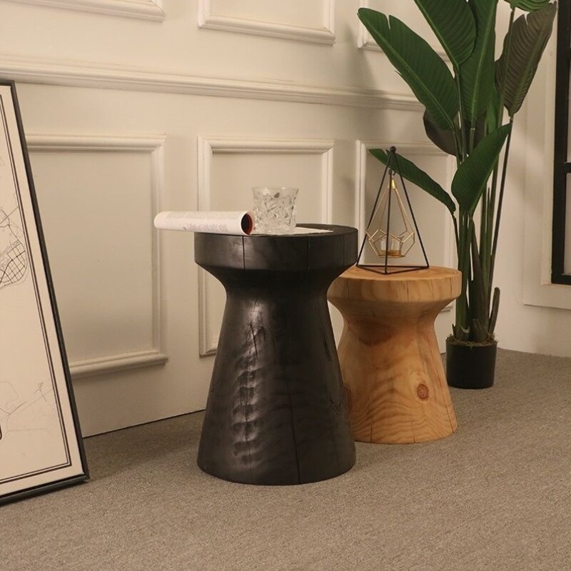 客厅沙发木桩原木几边创意茶几简易木墩角几实木简约圆形北欧凳子