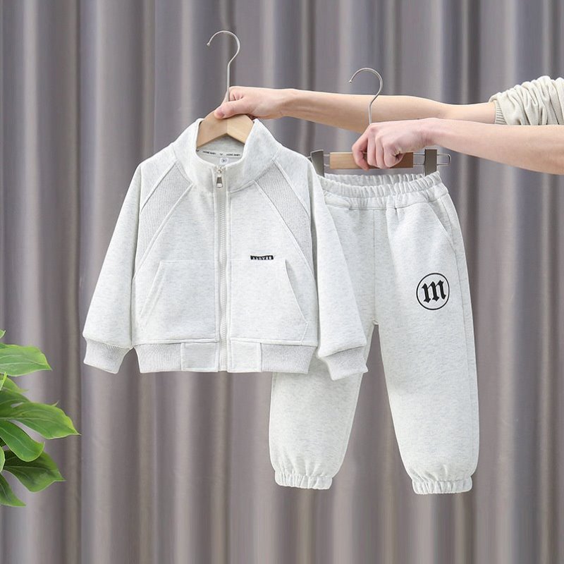 网红酷帅卫衣韩版衣服款运动服男童儿童洋气2024小童春秋套装男孩