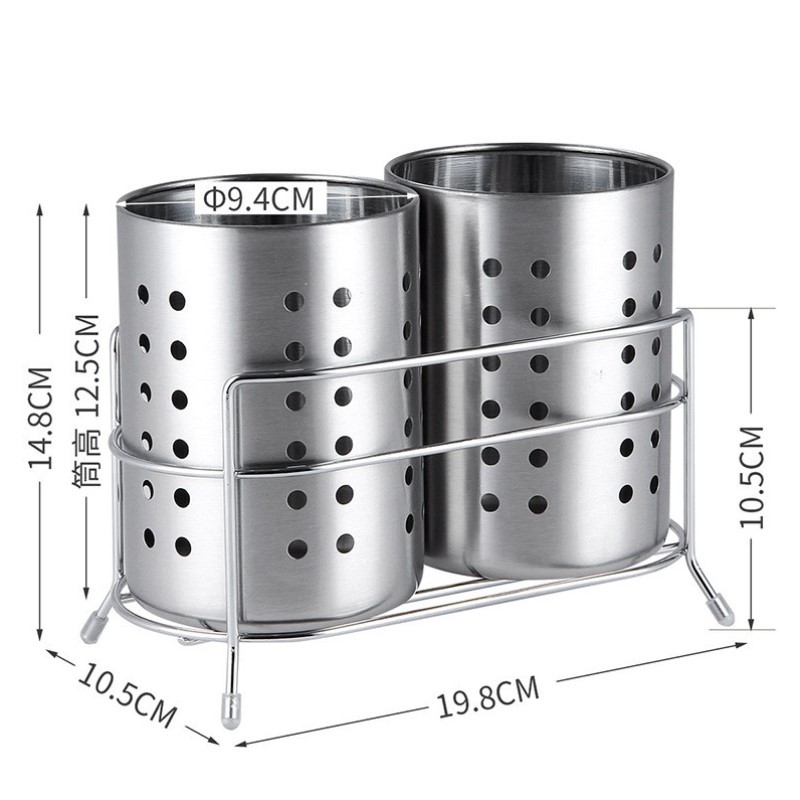 壁挂式商用笼厨具筷子墙上置物架高档筷筒饭店筷笼孔壁不锈钢圆形