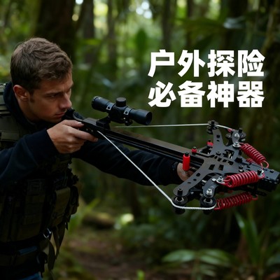 新款毒蛇新款35连发复合弓成年人专用钢珠两用激光瞄准高精度弹弓