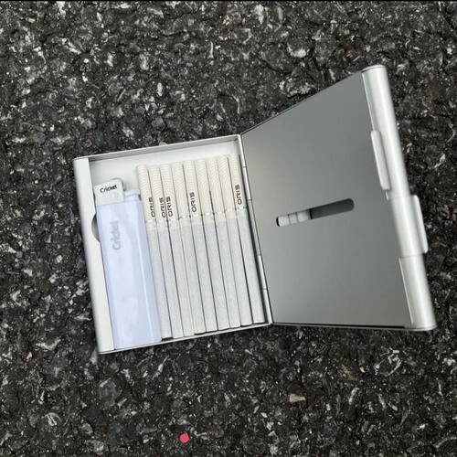 网红手工粗支烟盒翻盖简约纯色铝合金高颜值光面便携多功能送男友