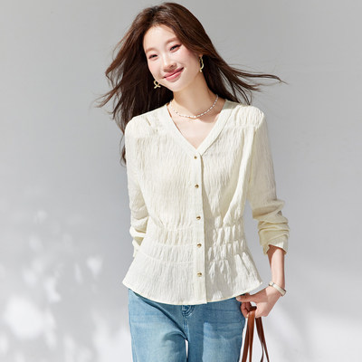 春装女款2026年新款法式小资别致上衣减龄显瘦洋气独特超好看小衫