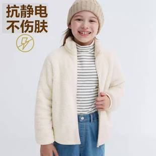 优质秋冬童装男童女童长绒摇粒绒抓绒衣外套羊羔绒珊瑚绒开衫卫衣