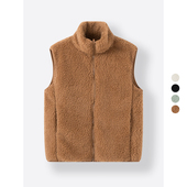 优质女装 新仿羊羔绒坎肩摇粒绒立领宽松保暖背心马甲外套 2025冬季