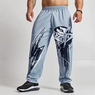 2022秋季爆款美式休闲运动男士墨彩长裤宽松透气跑步训练男速干裤