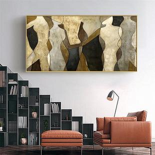 跨境 新款女性人体艺术帆布画客厅卧室背景墙面装饰框油布画芯