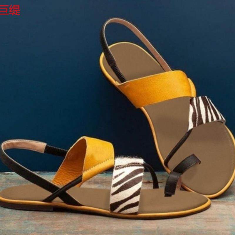 巨缇现货代发2020春夏外贸43大码wish罗马平底女士凉鞋,女鞋,时装凉鞋,淘宝优惠券,粉丝福利购,淘宝优惠卷