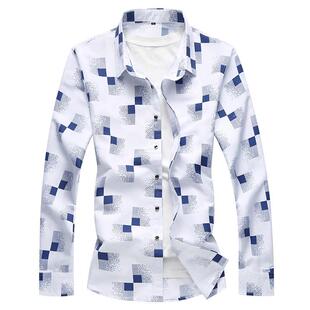 Mens Casual Shirts Slim Fit Dress Shirt for Men 男大码衬衫