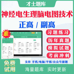 2024副高副主任技师神经电生理脑电图技术112正高级职称考试历年真题库用书人卫版 题库错题强化 教材答案解析考前点题模拟题电子版