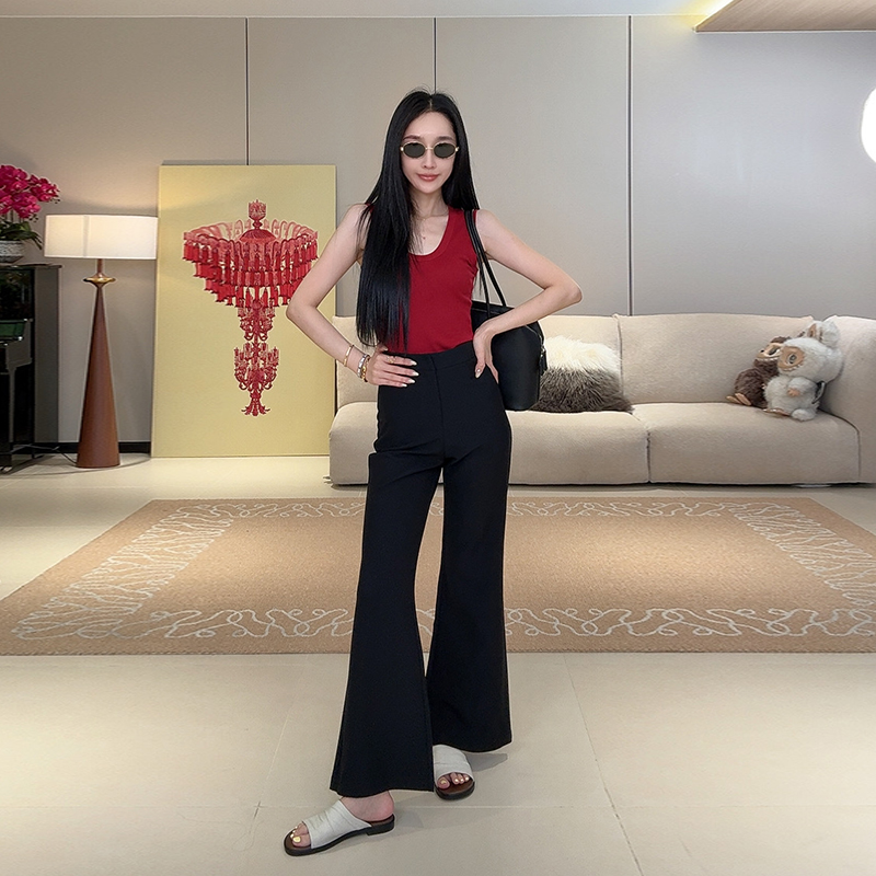 小冠军定制辣妹爆款黑色喇叭裤