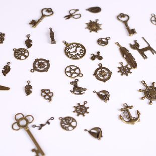 【古铜挂饰】tn旅行笔记本手账本配件吊饰复古DIY装饰金属挂件