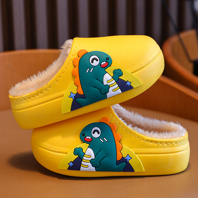 儿童初中生男女款防水保暖棉拖鞋