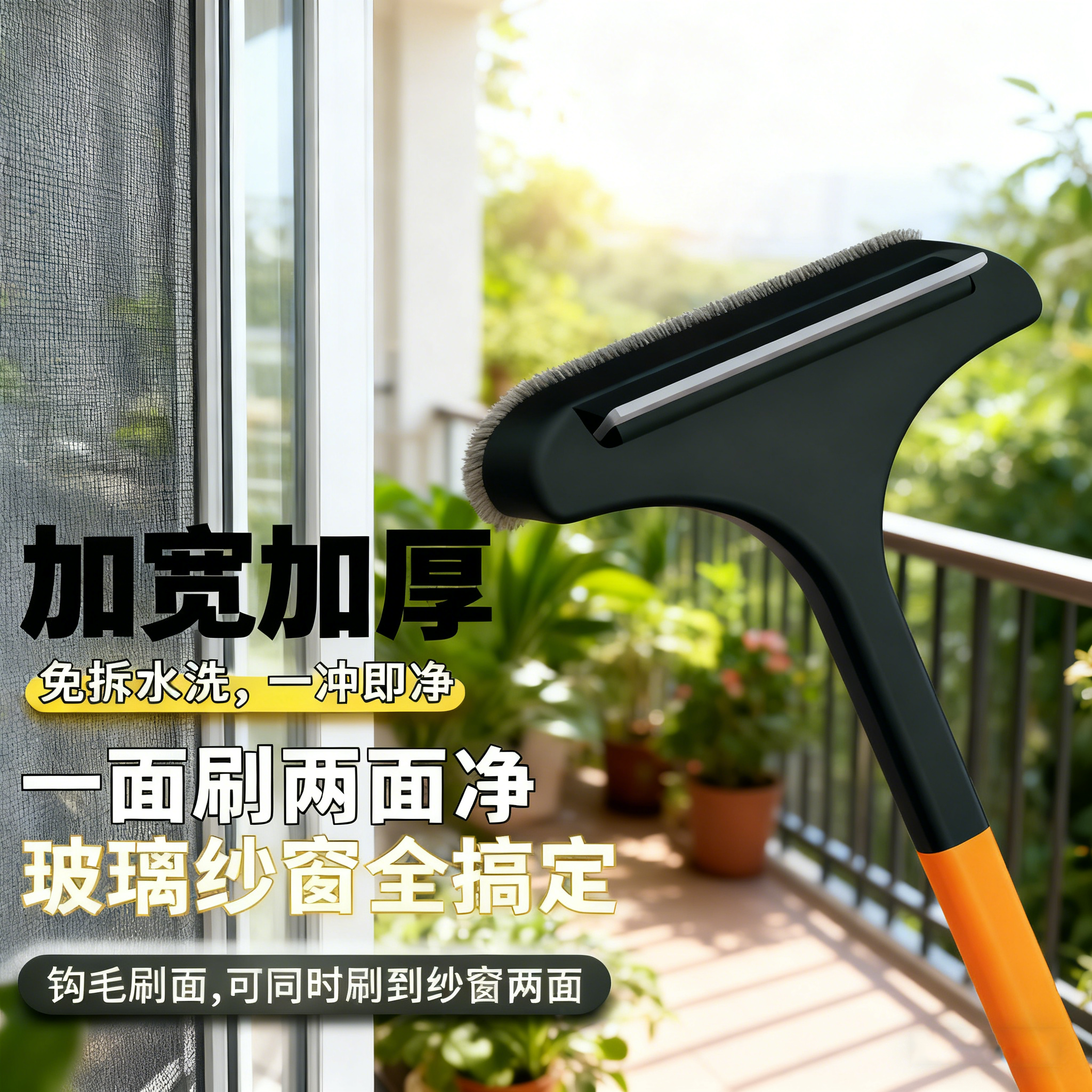 伸缩纱窗刷清洗神器家用免拆洗清洁工具窗户网擦玻璃多功能刮水器,家庭/个人清洁工具,纱窗刷,淘宝优惠券,粉丝福利购,淘宝优惠卷