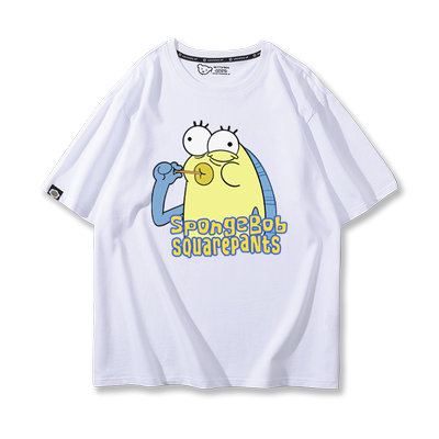 纯棉男大聪明图案休闲宽松