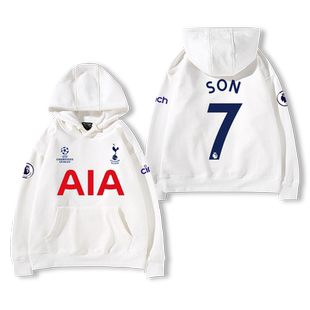 23-24托特纳姆热刺球衣孙兴憨凯恩贝尔连帽卫衣男女足球训练外套