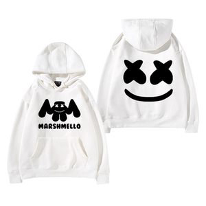 百大DJ棉花糖连帽卫衣男棉花糖marshmello同款宽松电音休闲外套潮
