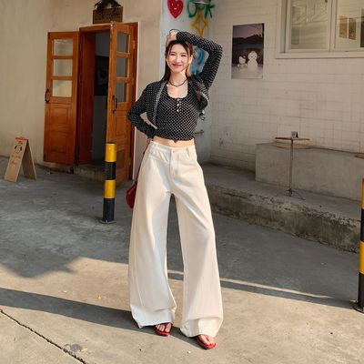 26ss | 2026春夏新款牛仔美式复古长裤显瘦舒适辣妹垂感拖地慵懒