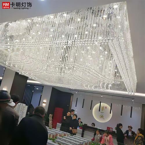 水晶灯商业大厦酒店会所大厅灯售楼中心沙盘吊灯非标工程灯具定做