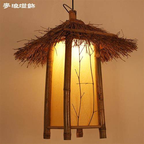 竹编鸟笼中式怀旧餐厅吊灯创意个性复古日式饭店吧台阳台竹艺灯笼,家装灯饰光源,客厅吊灯,淘宝优惠券,粉丝福利购,淘宝优惠卷