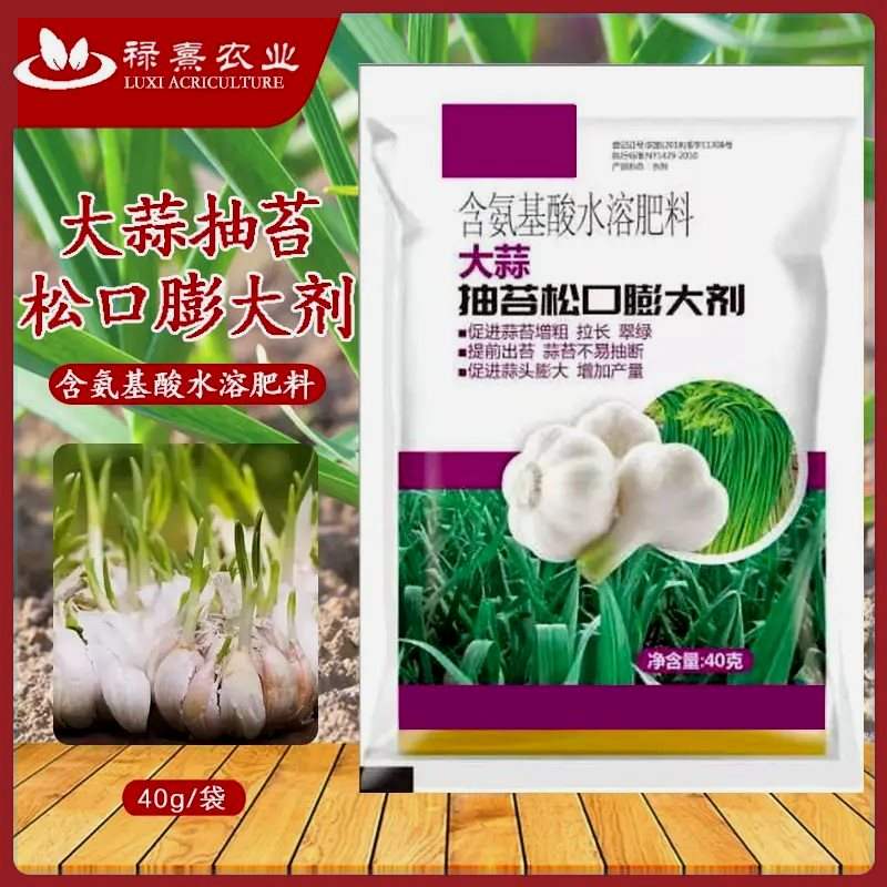 大蒜抽苔松口膨大剂拉长增粗提前抽苔不易抽断增加产量