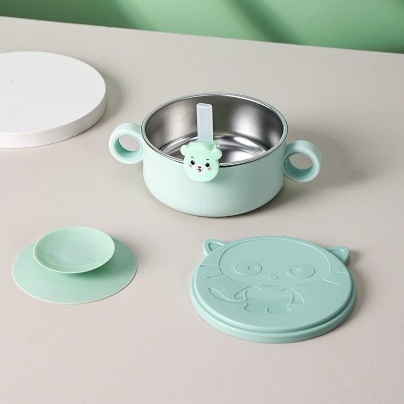 宝宝辅食食碗生日喝汤儿童用辅喂外出碗专用周岁米粉礼物婴儿双耳
