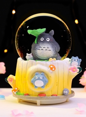 男女生水晶球装饰玻璃球摩天轮感实用新款梦幻飘雪八音盒高级发光