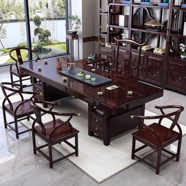 桌椅一桌组合大板茶几五椅中式台新茶实木禅意家用办公室泡茶简约,住宅家具,家用茶台/茶桌,淘宝优惠券,粉丝福利购,淘宝优惠卷