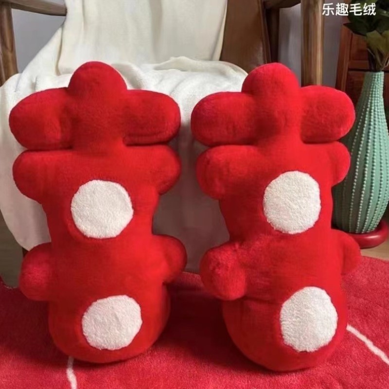 结婚女友一对陪嫁压床婚房枕福娃新款摆件婚床抱婚庆高级娃娃毛绒