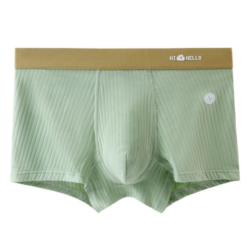 夏季男士2024四角纯棉全棉青少年新款内裤男生平角中腰裆舒适透气