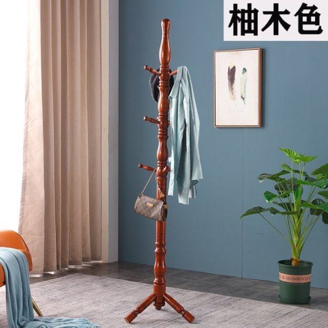衣帽架门口落地实木大衣家用架子衣架卧室欧式室内挂衣架简易客厅