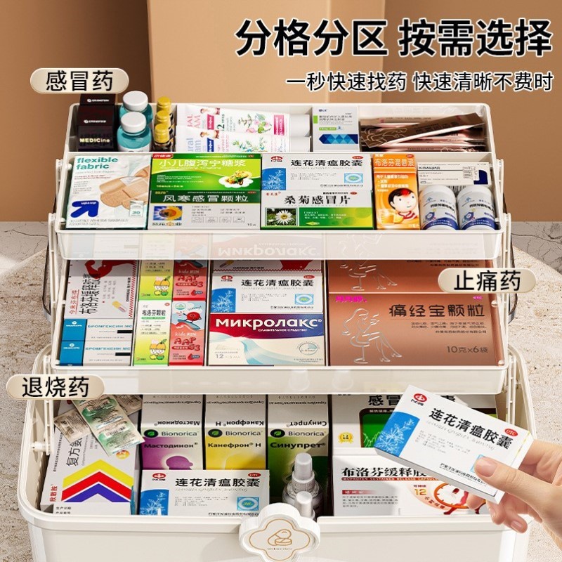 药箱急救包医疗便携家庭公司班级宿舍收纳药箱小学生分类医药箱