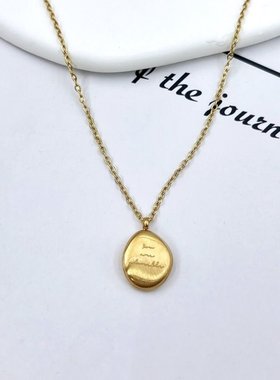 钛2024设计链女轻奢感锁骨项链韩系新款高级年掉色不时尚钢潮颈链