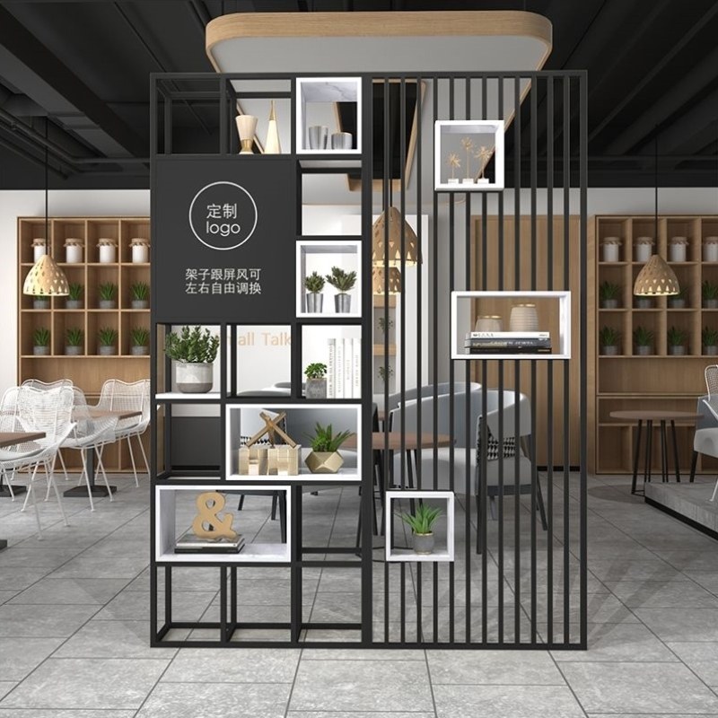 屏风新中式网红置物架办公室美容院隔断展示架产品隔断,收纳整理,桌面隔板,淘宝优惠券,粉丝福利购,淘宝优惠卷