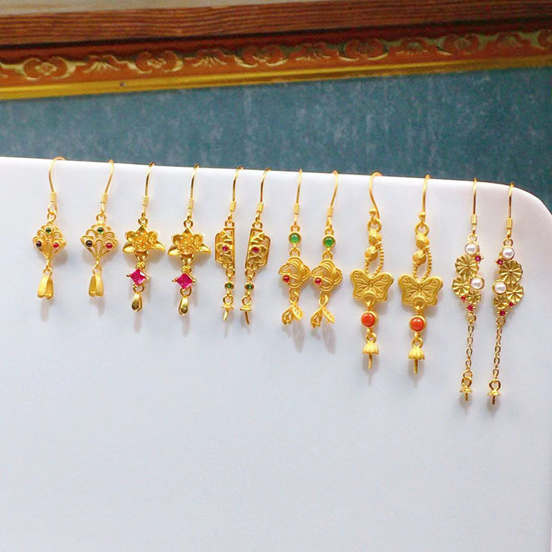 s925银镀金耳环耳坠耳钩半成品diy饰品古风耳饰水晶珠宝配件,饰品/流行首饰/时尚饰品新,其他DIY饰品配件,淘宝优惠券,粉丝福利购,淘宝优惠卷