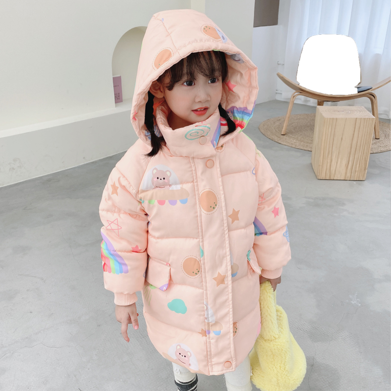 2022冬装韩新款儿童棉服女童宝宝加厚棉衣中小童加厚童装连帽外套