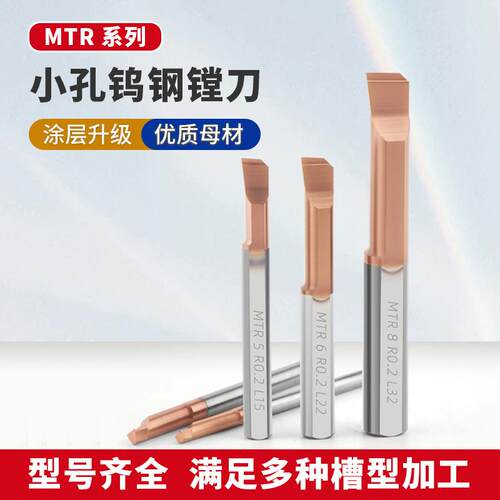 MTR钨钢合金小孔径镗刀内孔刀杆抗震微型车刀mtr3R0.1 l10D3-10mm